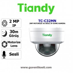 Tiandy TC-C32MN 2mp Sesli Motorize ip Dome Kamera